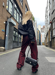 LOUIS GABRIEL NOUCHI - Straight - Leg Denim Trousers - SS25 - DARK RED GLOSSY